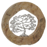 Statua Decorativa DKD Home Decor Albero Alluminio Legno di mango (35 x 5.5 x 33 cm) - zannishop