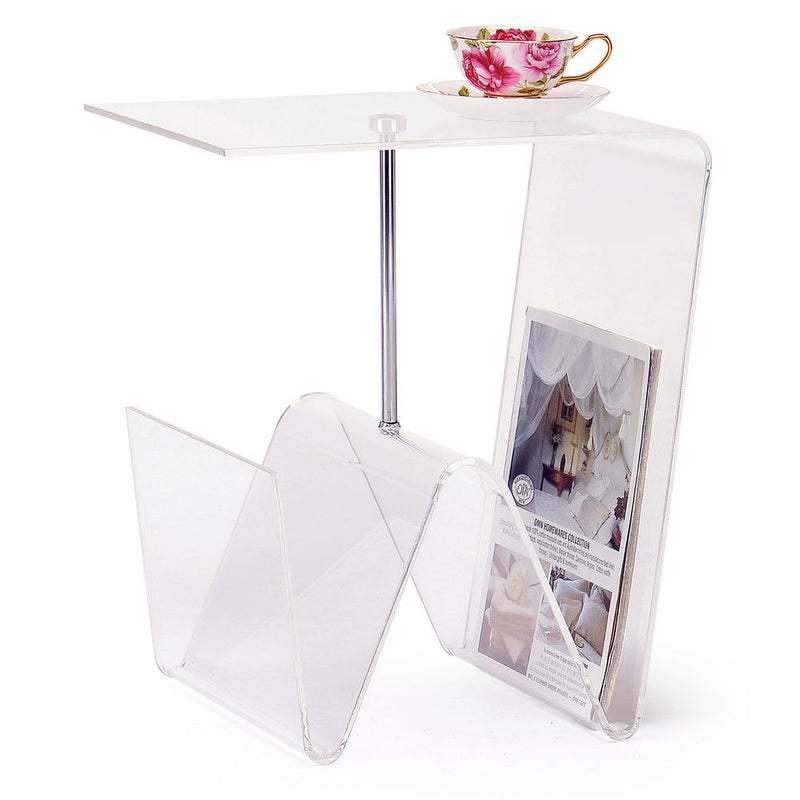 DKD Home Home Porta Table Transparent Metal Decor transparente (40 x 30 x 44 cm)