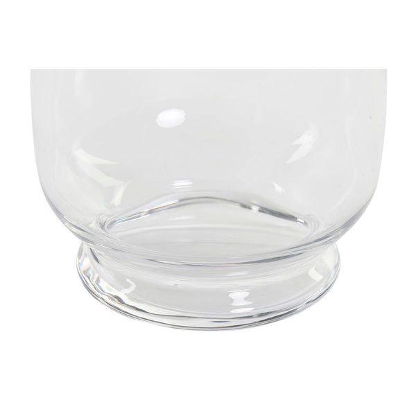 DKD Vase Home Vase Transparent Glass Decor (15 cm) (14,5 x 14,5 x 24 cm)