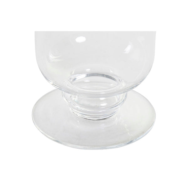 DKD Vase Home Vase Transparent Glass Decor (Ø 13 cm) (13 x 13 x 20,5 cm)