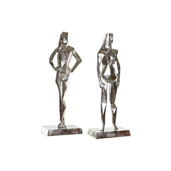 Statua Decorativa DKD Home Decor Alluminio (2 pcs) (23 x 13 x 62 cm) - zannishop