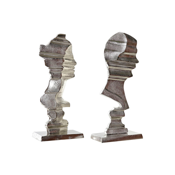 Statua Decorativa DKD Home Decor Alluminio (2 pcs) (22.5 x 12.5 x 52 cm) - zannishop