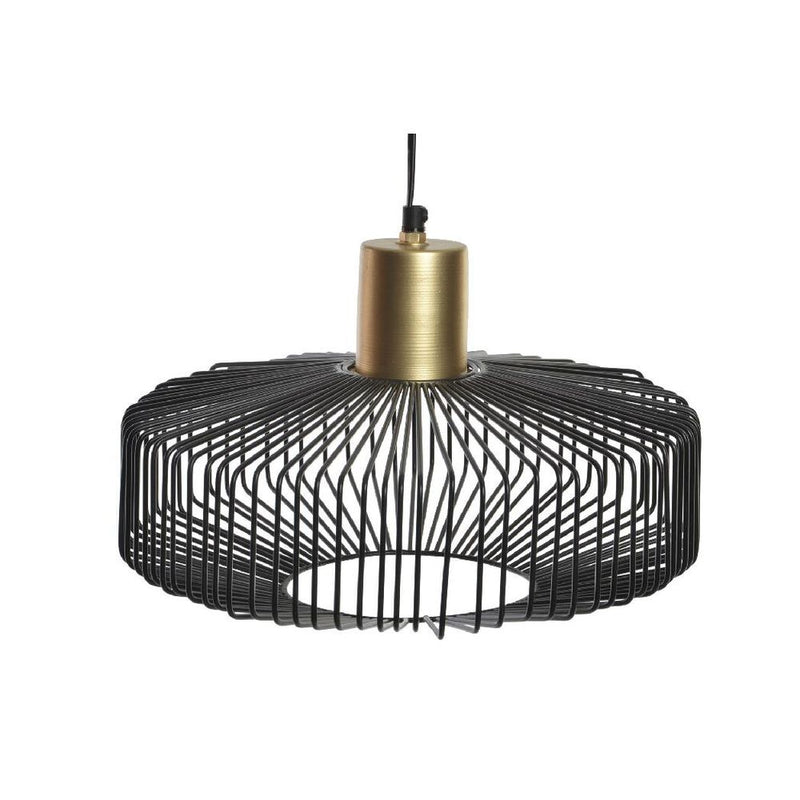 Lampadario DKD Home Decor Nero Metallo 25W Dorato (35 x 35 x 21 cm) - zannishop