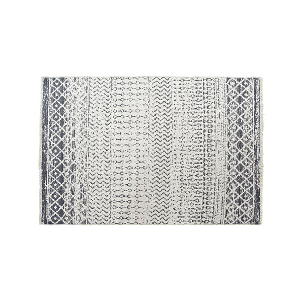 Tappeto DKD Home Decor Bianco Grigio Poliestere Cotone (120 x 180 x 1 cm) - zannishop