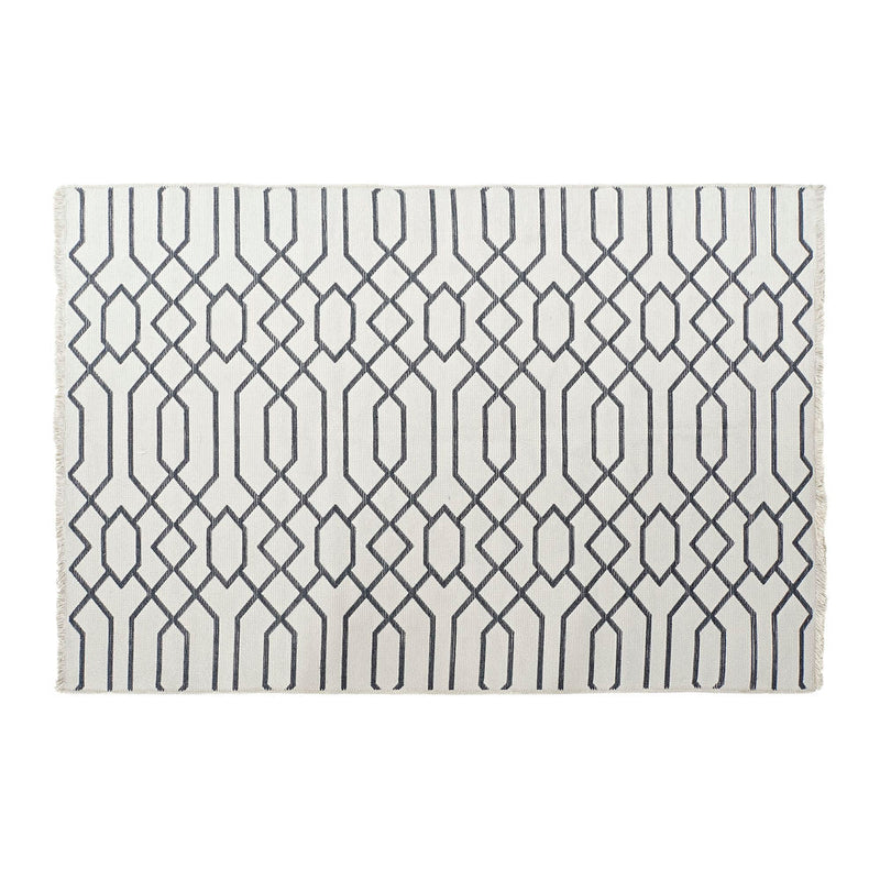 Tappeto DKD Home Decor Bianco Grigio Poliestere Cotone (160 x 230 x 1 cm) - zannishop