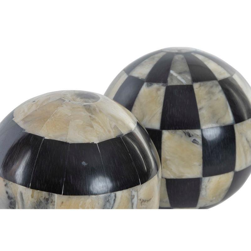 Sfera Decorativa DKD Home Decor Resina (10 x 10 x 10 cm) (2 pcs) - zannishop