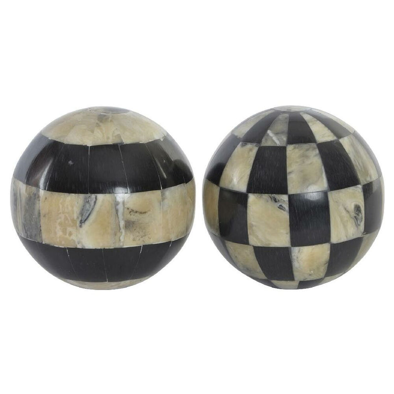 Sfera Decorativa DKD Home Decor Resina (10 x 10 x 10 cm) (2 pcs) - zannishop