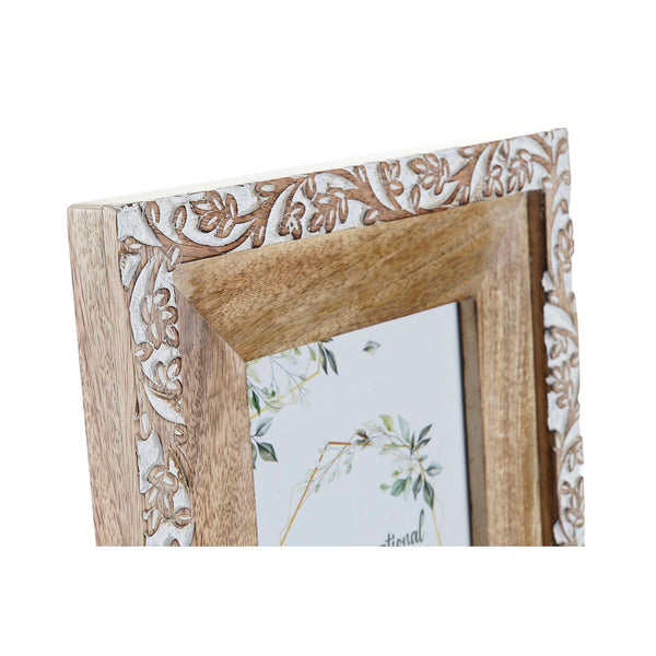 Cornice Portafoto DKD Home Decor Vetro Legno di mango Cottage (26 x 2.5 x 31.5 cm)