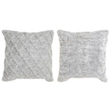 Cuscino DKD Home Decor Grigio Poliestere Cotone (2 pcs) (45 x 10 x 45 cm) - zannishop