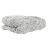 Coperta DKD Home Decor Poliestere Grigio Chiaro (2 pcs) (125 x 150 x 1 cm) - zannishop