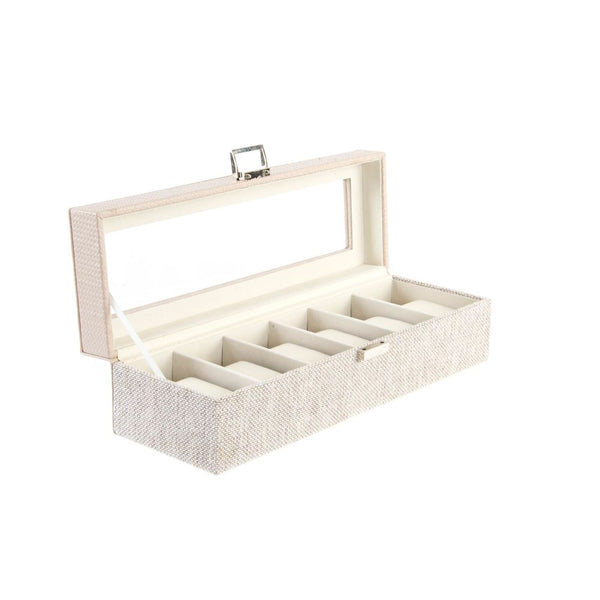 Box-Schmuckkästchen DKD Home Decor Beige Leinen (33 x 11 x 9 cm)