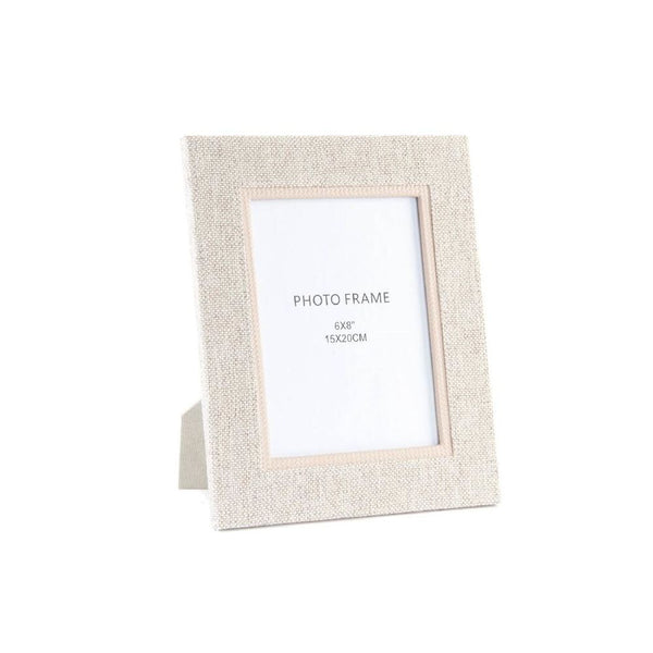 Cornice Portafoto DKD Home Decor Lino Tradizionale (19 x 2 x 24 cm)