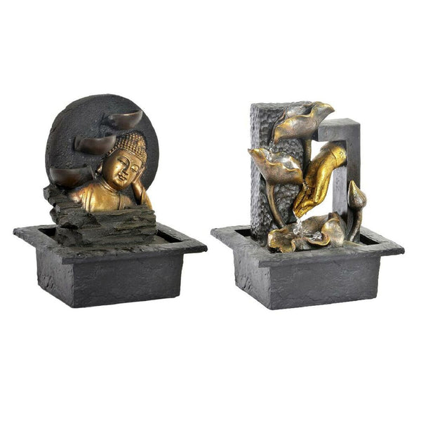 Fuente DKD Home Decor Buda Resina Oriental (21 x 19 x 27 cm) (2 pcs)