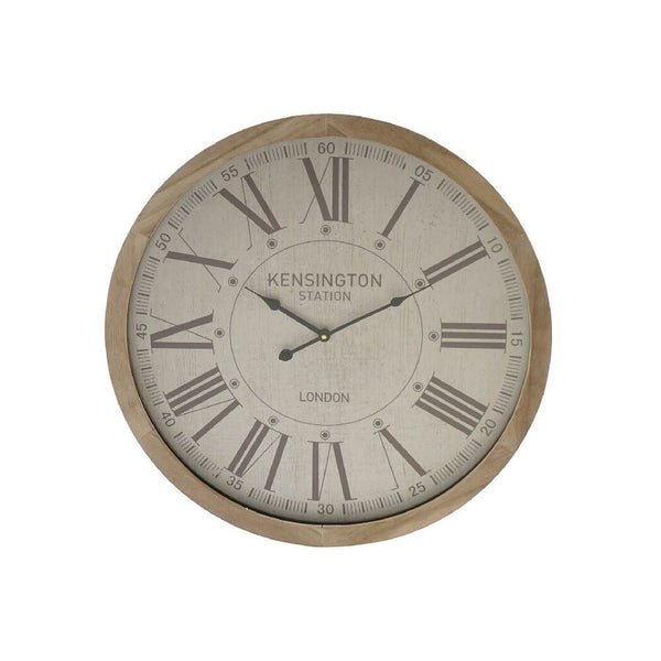 Orologio da Parete DKD Home Decor Vetro Beige Legno MDF (59.5 x 6 x 59.5 cm)