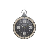 Orologio da Parete DKD Home Decor Nero Ferro Legno MDF (40 x 6 x 52 cm)