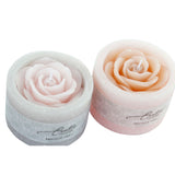 DKD Home Decor Candle Fiore Shabby Chic (7,5 x 7,5 x 5 cm) (2 pcs)