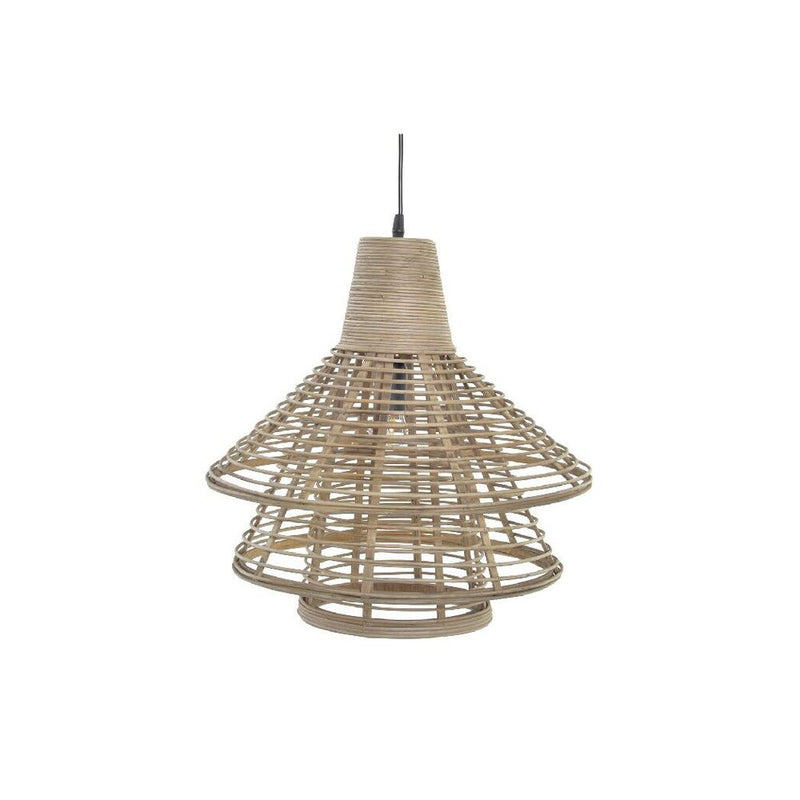 Lampadario DKD Home Decor Marrone Rattan 220 V (43 x 43 x 43 cm) - zannishop