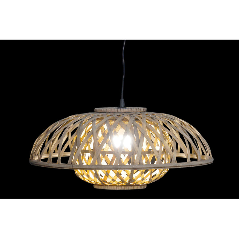 Lampadario DKD Home Decor Marrone Rattan Bambù (51 x 51 x 24 cm) - zannishop