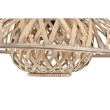 Lampadario DKD Home Decor Marrone Rattan Bambù (51 x 51 x 24 cm) - zannishop