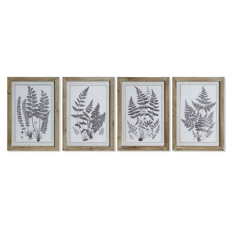 DKD Home Decor Frunze Picture (35 x 1,7 x 50 cm) (4 pc)