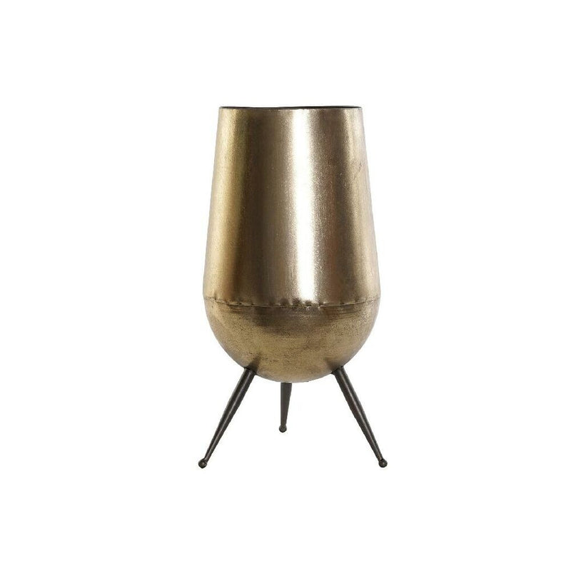 Vaso DKD Home Decor Nero Dorato Metallo (26.5 x 26.5 x 47 cm)