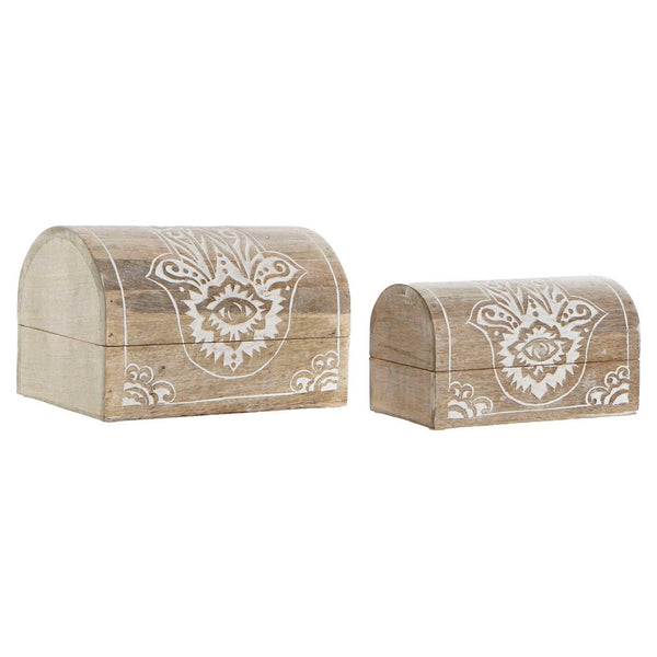 Caja-Joyero DKD Home Decor Madera de mango Indio (2 pcs)