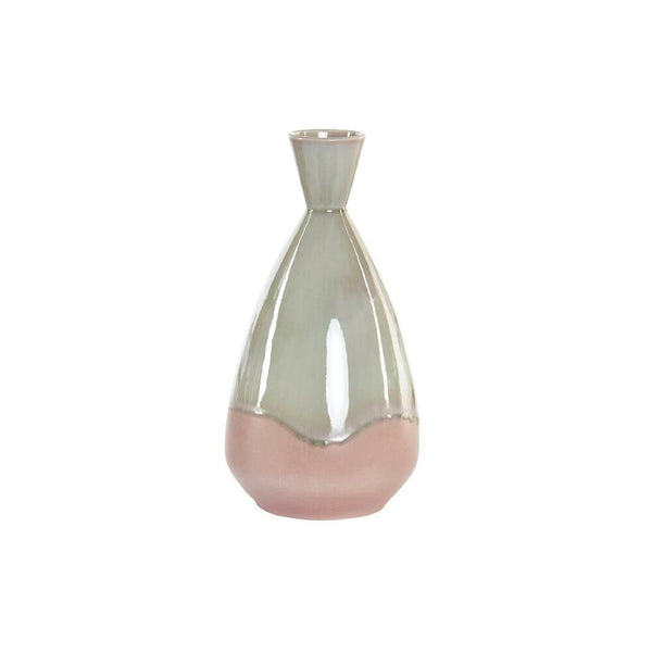 DKD Home Vase décor de céramique verte moderne (16 x 16 x 28 cm)