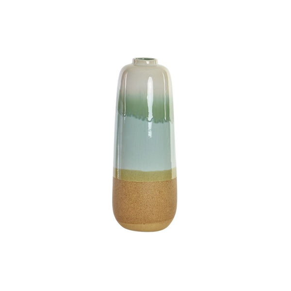 DKD Vase Home Vase Modern Green Ceramic Decor (15 x 15 x 41 cm)