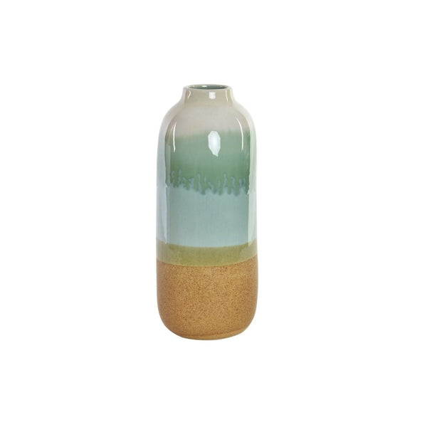 DKD Vase Home Vase Modern Green Ceramic Decor (13 x 13 x 32 cm)