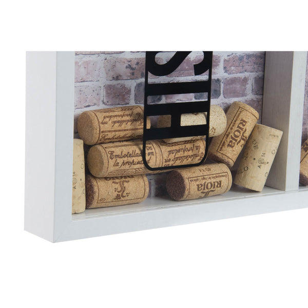 Scatola Decorativa DKD Home Decor Tappi di sughero Vino Legno Vetro Cottage (40 x 4 x 25.5 cm) - zannishop