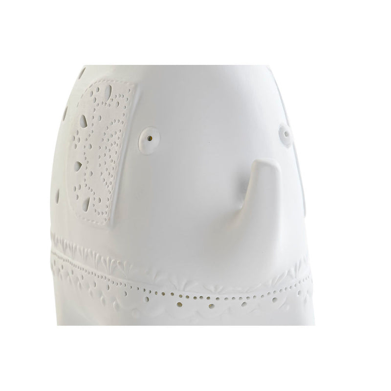 Lampada da tavolo DKD Home Decor Elefant Porțelan Bianco LED 220 V 25W (22 x 12 x 19 cm) - zannishop