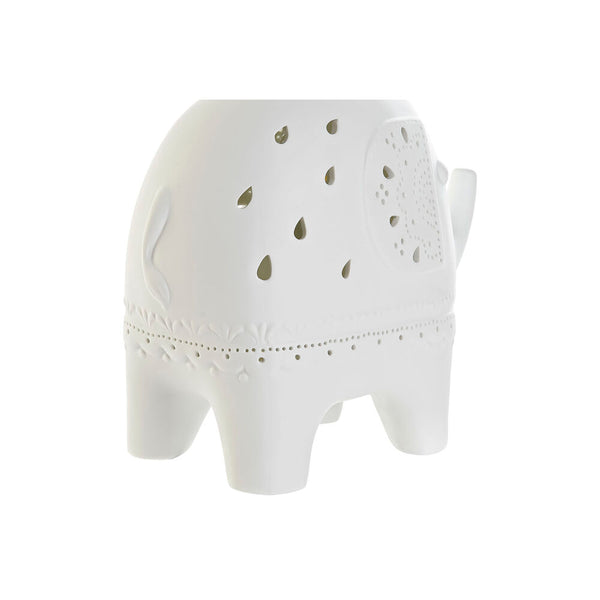 Lampada da tavolo DKD Home Decor Elefant Porțelan Bianco LED 220 V 25W (22 x 12 x 19 cm) - zannishop