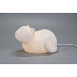 Lampada da tavolo DKD Home Decor Bianco Porțelan 25W 220 V LED Gatto (23 x 16 x 13 cm) - zannishop