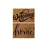 Zerbino DKD Home Decor Welcome Marrone Nero PVC Cocco (2 pcs) (60 x 40 x 1.5 cm) - zannishop