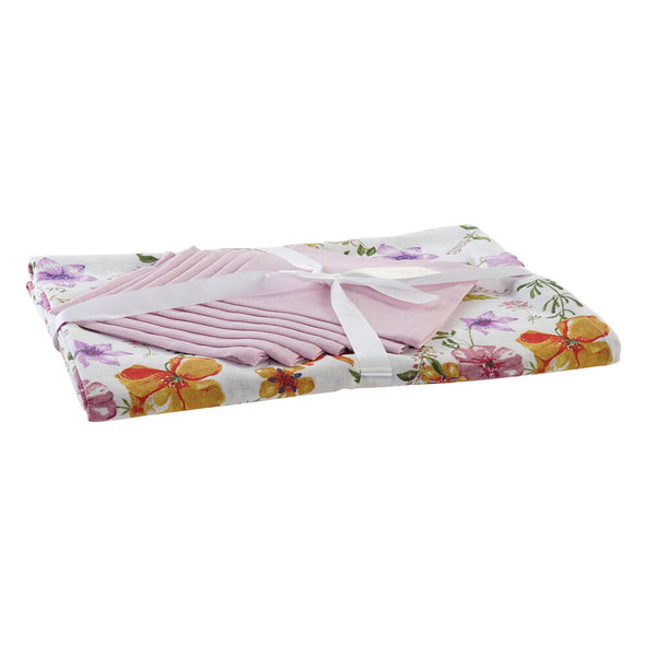 Tischdecke und Servietten DKD Home Decor Cotton (25 x 26 x 0,5 cm) (150 x 250 x 0,5 cm)