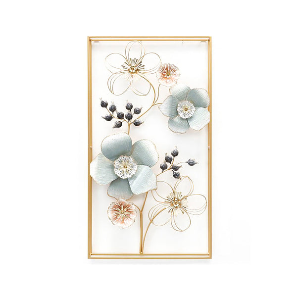 Decorazione da Parete DKD Home Decor Metallo Fiori (50 x 5.7 x 91 cm) - zannishop