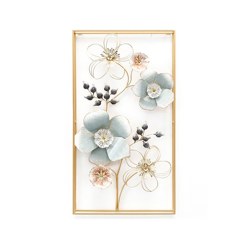 Decorazione da Parete DKD Home Decor Metallo Fiori (50 x 5.7 x 91 cm) - zannishop