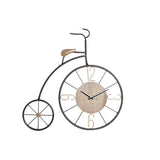 Orologio da Parete DKD Home Decor Nero Bicicletta Metallo Legno MDF (60 x 4.4 x 60 cm)