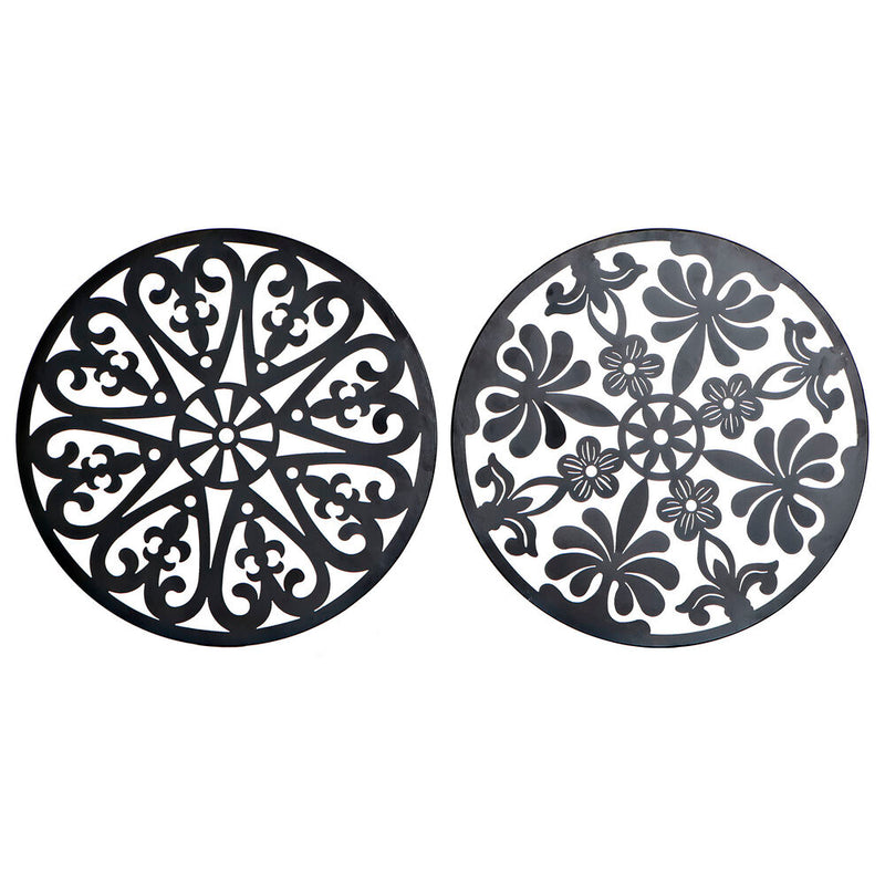 Decorazione da Parete DKD Home Decor Metallo (2 pcs) (40 x 1 x 40 cm) - zannishop