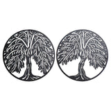 Decorazione da Parete DKD Home Decor Albero Metallo (2 pcs) (40 x 1 x 40 cm) - zannishop