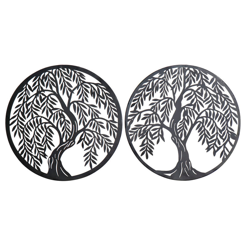 Decorazione da Parete DKD Home Decor Albero Metallo (2 pcs) (40 x 1 x 40 cm) - zannishop