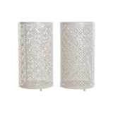 DKD Home Portamarelli Metal blanc (24 x 24 x 45 cm) (2 pc)