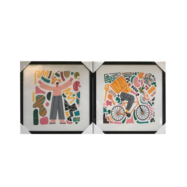 DKD Home Decor Modern Decor (2 PCS) (40 x 3 x 40 cm)