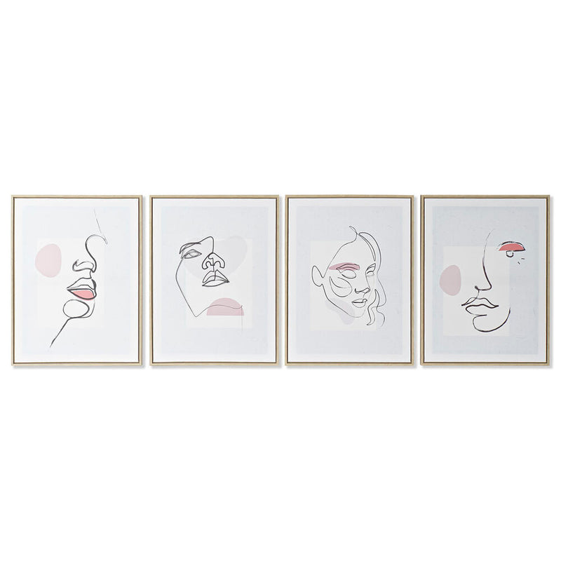 DKD Home Decor Image abstraite (45 x 2,5 x 60 cm) (4 pc)