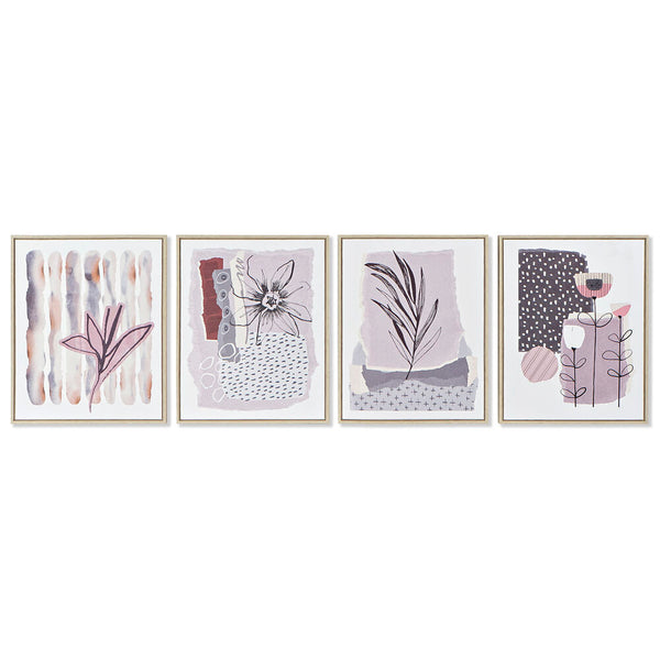 DKD Home Decor abstraktes Bild (40 x 2,5 x 50 cm) (4 PCs)