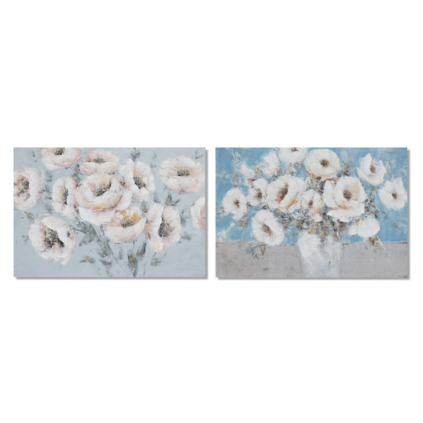 DKD Home Decor Blumenbild (2 PCs) (120 x 2,8 x 80 cm)