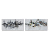 Quadro DKD Home Decor Pino Tela Abstract (2 pcs) (120 x 2.8 x 60 cm) - zannishop