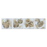 Quadro DKD Home Decor Frunze (4 pcs) (80 x 2.8 x 80 cm)