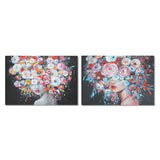 DKD Home Decor Flower Pope (2 PCs) (120 x 3,8 x 90 cm)