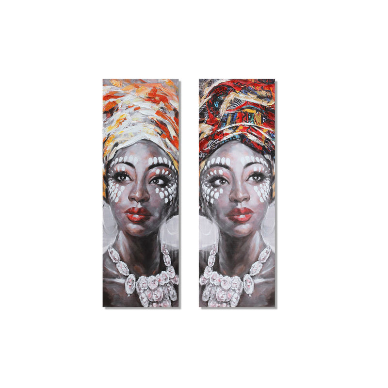 Image africaine de décoration intérieure DKD (2 pc) (40 x 2,8 x 120 cm)